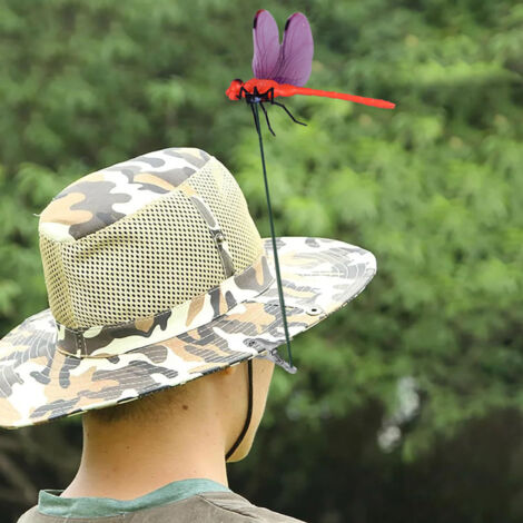 Pinces décoratives dragonfly simulation PVC 6 pièces multi-colors pour jardin potted flowers 25cm (1/5)