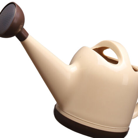 Arrosoir 4L Plastique avec Tête Arrosage Détachable Pot à Eau pour Jardin Intérieur/Extérieur Plantes Fleurs Beige (1/5)