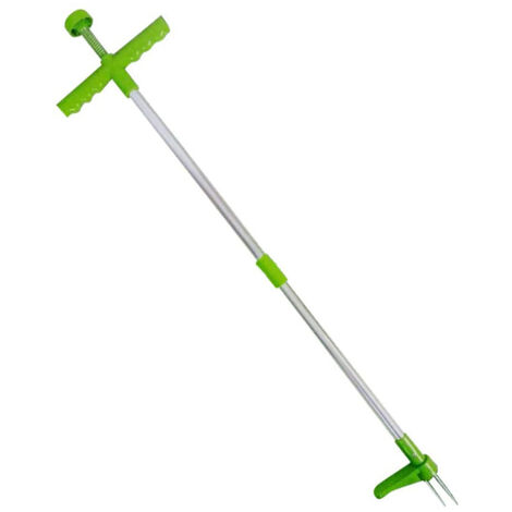 Désherbeur Manuel Tubulaire Aluminium Écolo, Poignée Éjecteur Plastique 50cm, Root Digger Puller Économique Sans Produits Chimiques (1/4)