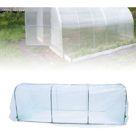 Mini Serre Portable Résistante au Gel, Pluie et UV - Structure Métal PE/PP - 50x200cm/19.7x78.7in - Kit 50 Pièces pour Jardinage Maison (1/5)