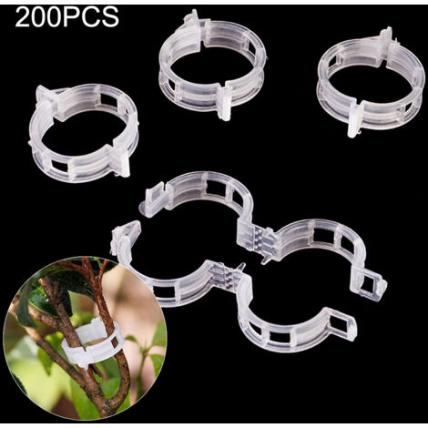 Attaches de Support pour Plantes - 200 Pièces - Plastique Premium Résistant aux Intempéries - Design Creux pour Aération (1/5)