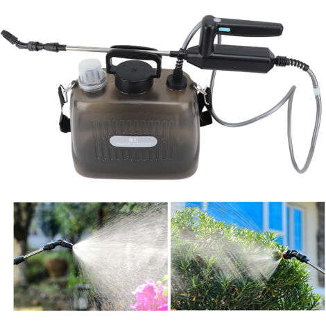 Pulvérisateur Électrique Rechargeable USB 2.1 Gallon - Pulvérisateur de Jardin Portatif, Réservoir de 8L, Batterie 2000mAh Lithium, 4 Embouts Inclus, Réglable, Gris (1/5)