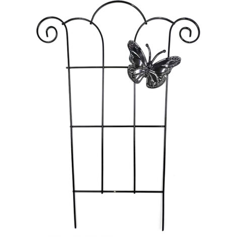 Treillis Jardinière Support Climbing Plante Treillis Métallique Treillis Jardinière Support Plante Treillis Noir 40 cm x 30 cm Élégant Décor Pour Jardins Patios Terrain (1/5)