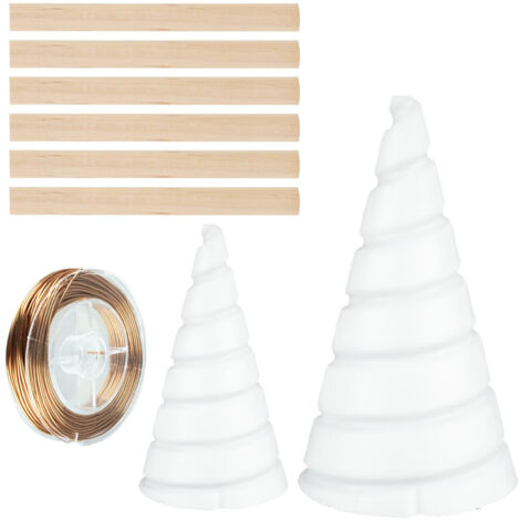 [Outil horticole] [Lot complet : Grand & Petit] + 6 baguettes 10cm & 2.5m fil cuivre pour antenne électroculture Fibonacci (1/5)