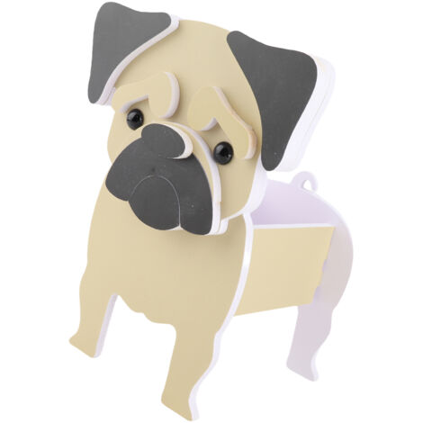 Pot de Fleurs Décoratif Cute Pet Dog Planter Pot PVC Haut Résistance Charge Décoration Maison Jardins Pekingese Brown Petite Dimensions 24x17cm 1PC (1/5)