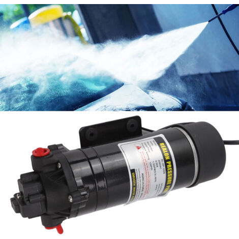 Pompe à diaphragme électrique mini RL DP 120M G3/8 en plastique avec 4 connecteurs pour irrigation agricole et pulvérisateur. (1/5)