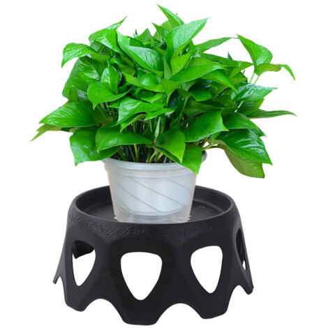 Socle pour plante jardin avec design élégant et style minimaliste - PP résine - Diamètre intérieur 21 cm/18.5 cm, Hauteur 13 cm/22 cm - Support robuste pour plantes d'intérieur et d'extérieur (1/2)