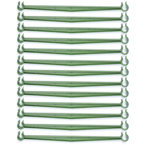 Connecteurs de Pieux pour Jardiniers - Tuteur Tomates Réglable Ø11/16mm en PP Durable - 12pcs Green 30cm/45cm