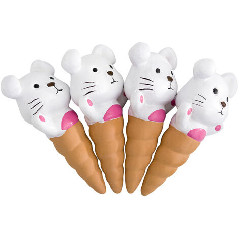 Matériel D'arrosage Automatique Plante + Original + Modèles Frog Hedgehog Rabbit Ice Cream + Équilibre Hydrique et Décoratif + 4 x Globes D'arrosage Automatique en Laterite, Capacités 85ml-135ml, Mult (1/5)