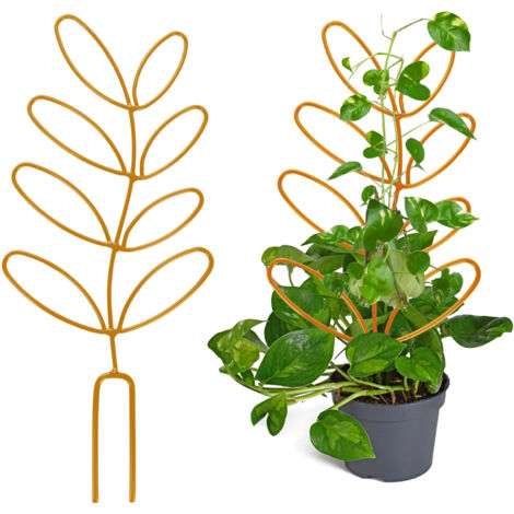 Tuteur pour Plantes [Modèle RFL] Fer noir 31.5cm Trellis de feuille rigide pour vignes et plantes grimpantes - Ivy clematis 1 unité (1/5)
