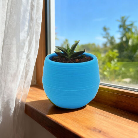 Pot Mini de Plantes Succulentes - Conteneur de Fleurs - Pot de Semis en Plastique pour Jardin et Balcon - Bleu - 7cm (1/5)