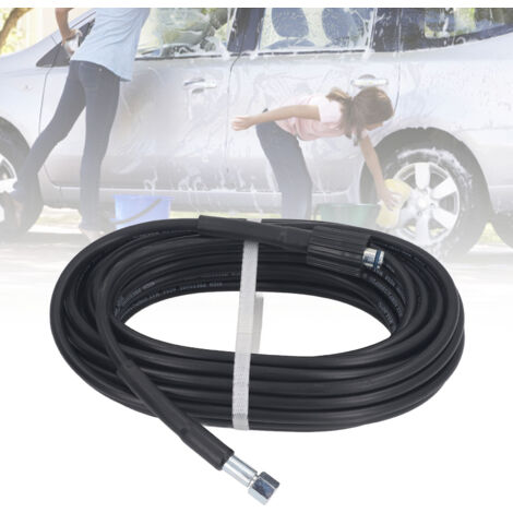 Tuyau Flexible Haute Pression M22x1.5mm‑14mm PVC Caoutchouc Antidéflagrant 10m pour Lavage Auto (1/5)