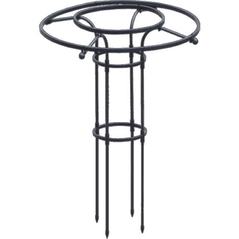 Treillis Jardins à Plantes Grimpantes Mushroom Top Trellis 35.4 Inch Total Height Noir en Fer Unique Pour Roses Clématis Potager Décoratif