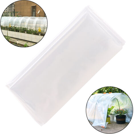 Film de serre en polyéthylène translucide [1x2m / 2x3m / 2x6m / 2x8m / 2x10m] - Protection anti-UV et isolante 5 ans (1/5)