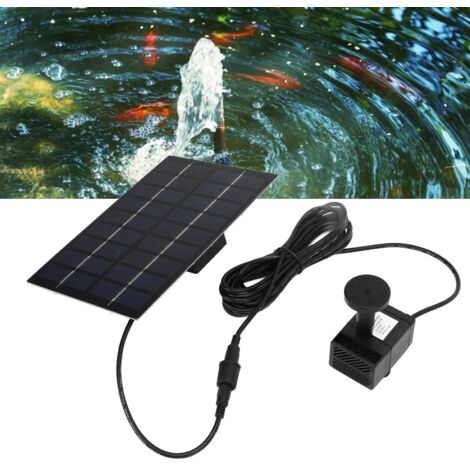 Kit Pompe Solaire - Kit Pompe à Eau Solaire 9V 1.8W ABS avec 4 buses et filtre Anti-Blocage pour Décorations Bassin/Jardin