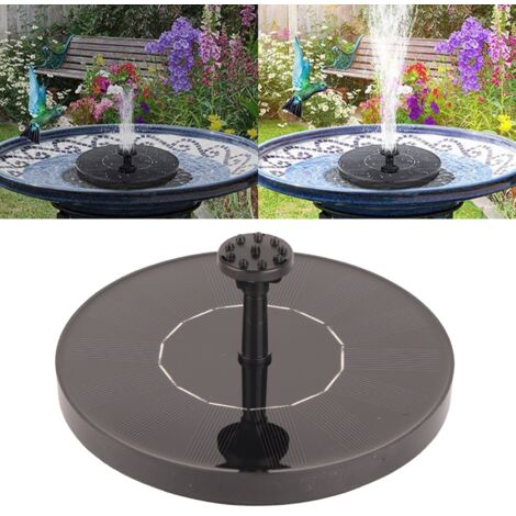 [Pompe de Fontaine Solaire] Pompe à Fontaine Solaire pour Bassin de Jardin et Aquarium, Matériau PE+ABS avec Spray de 65cm, Set de 8 Accessoires