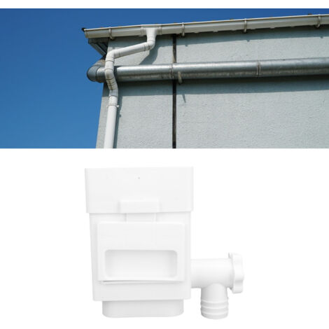 Adaptateur de Filtre de Dévidoir pour Gouttière Compatible 3 et 4 Pouces Blanc Filtration Anti-Feuilles Étanche et Compact Kit d'Installation (1/5)