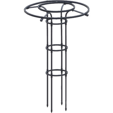 Treillis de Jardin Mushroom Top Trellis pour plantes grimpantes et potagères - Treillis vertical en fer noir avec design empilable et décoratif - Hauteur totale 120cm, support robuste anti-rouille (1/5)