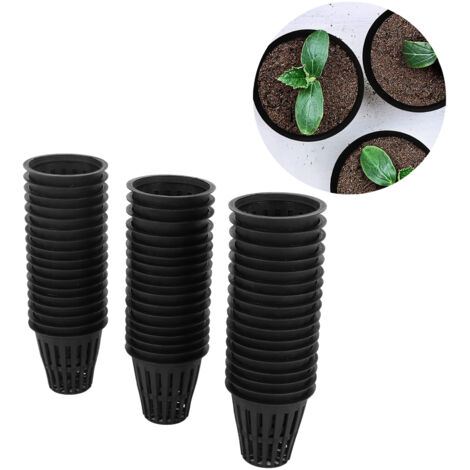 Pot de Culture Net 2 Inch en Plastique - Lot de 50 Pots Hydroponiques Economiques pour Hydroponie et Jardinerie