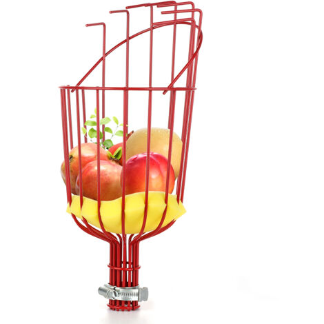 Panier cueilleur de fruits en métal avec clamp ajustable pour branche de 34cm (1/5)