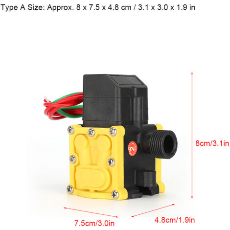 Pompe à Diaphragme 12V pour Agriculture et Jardin - Type A Intelligent Start/Stop - Plastique, 8x7.5x4.8cm, 127g-150g, Pompe d’Aspersion Électrique Haute Performance, 1 Pompe + 1 Accessoire de Fixatio (1/5)
