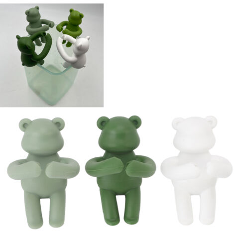 Soutien pour plantes [3PCS] Plastique Décoratif Propagation Amis Vert Couleur Support Pousses Tiges (1/5)