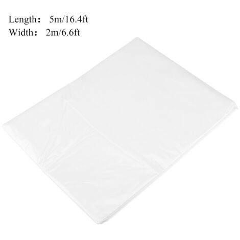 Bâche Plastique Polyéthylène Transparente pour Serre et Protection des Plantes au Jardin - PE 150 Microns Anti-Poussière et Anti-Goutte, 5m x 2m