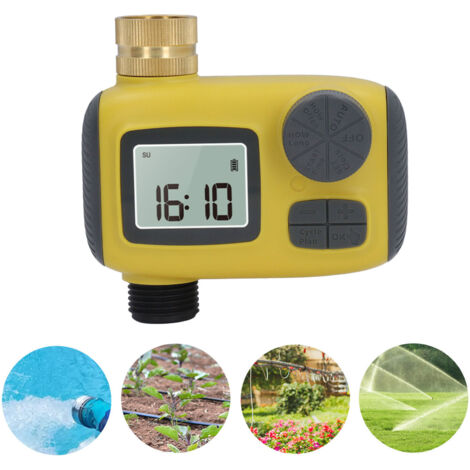 Programmable Sprinkler Timer NH3/4in Pure Copper Connector Intelligent Watering System Outdoor Auto Irrigation Timer Rainproof (1/5)