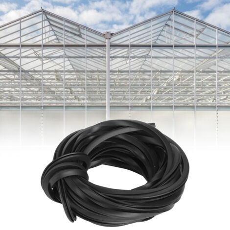 Profilé de joint étanche noir de 55m pour serre vitrée, haute résistance et facilité d'installation