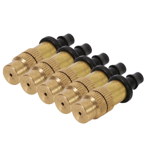 Buse d'Arrosage en Cuivre 5pcs Atomiseur Modifiable Sprinkler Irrigation Jardin Pression Douce 0.2-0.7L/min (1/5)