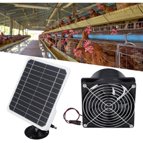 Ventilateur Extractor Solaire pour Maison de Chien  Kit 6,5 Inch ABS Panneau Monocrystalline 50W 12V (1/5)