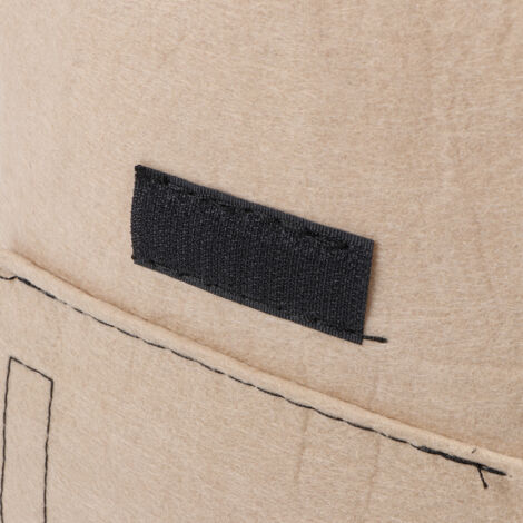 Sacs de Culture en Felt Pour Plantes 4 Pièces - Sacs de Jardin Respirants pour Potager d'Intérieur et Extérieur, Felt 28x23cm (Noir, Tan Vert Foncé Vert) (1/5)