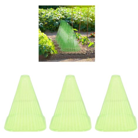 Cloche de protection pour plantes - 30 x Dômes plastique réutilisables avec 60 piquets - Protège contre animaux, insectes et intempéries