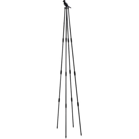 Treillis Obelisk Métal Planter Garden Arché Vertical Black Steel PP 47.2" 63" Freestanding (1/5)