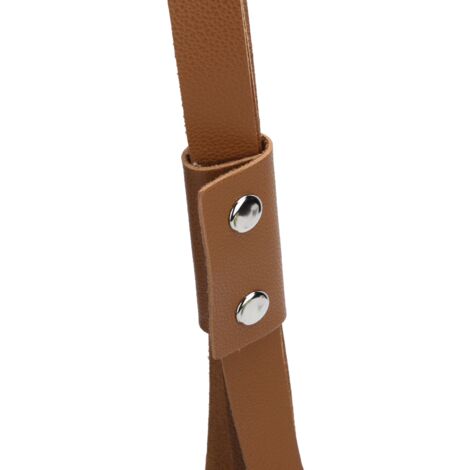 Suspension pour Plantes【MODEL1】avec fond carré - Porte-pot en PU Leather pour pots de fleurs de 15 cm - Hanger pour jardin, balcon et maison (1/5)
