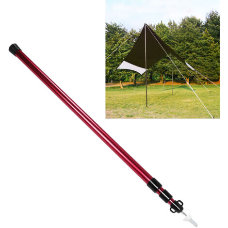 Canopy Pole Retractable Canopy Pole Aluminium Alloy Ultra Light Portable Extendable Canopy Pole Red French Outdoor Pole Camping French (1/5)