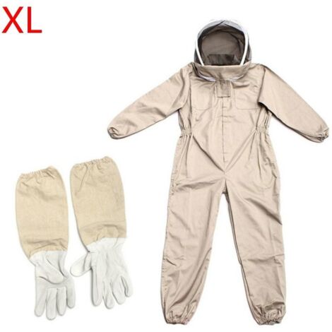 Combinaison Apiculture Protective avec Gants [L, XL, XXL] Polyester-Coton [Café] Unisex (1/5)