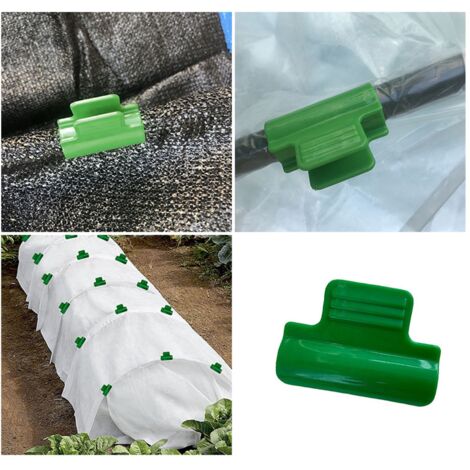 Pinces de fixation pour serre et plantes, support de jardin, en plastique ABS, diamètres 11mm, 16mm, 19mm, en vert, orange, bleu, lot de 10 pièces (1/4)