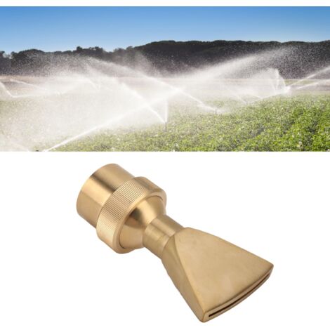Jet de fontaine en forme de flet, matériau cuivre, ajustable, spray uniforme, modèle G1.5in avec tête universelle adaptateur. (1/5)