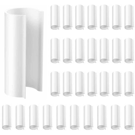 Collier de Serrage PVC Professionnel - 32 Pièces Blanc - Diamètres 12.7/19/25.4/38mm (1/5)