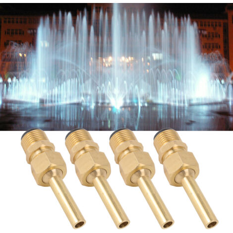 Buses de fontaine en cuivre pur G1/2 Hexagonal Grand - Lot de 4 avec connexion étanche - Adaptation filetage mâle/femelle - Parfait pour jardins, parcs, musées (1/5)