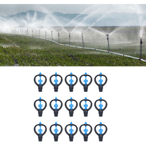 Jet Sprinkler Rotatif Automatique 360° G1/2 Thread Externe - 15 Pièces pour Arrosage Jardins et Potagers (1/5)