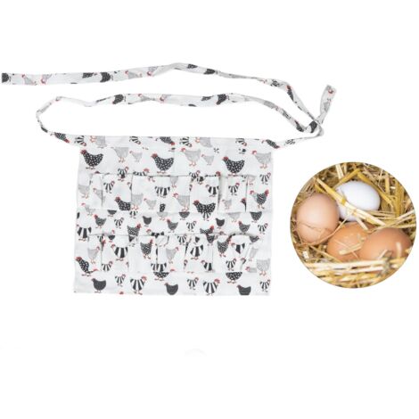 Tablier de Collecte d'Œufs Tablier avec 12 Poches pour Poulets Adult Style Matière Cloth Gris 160g 1 x Tablier Modèle 5 (1/5)