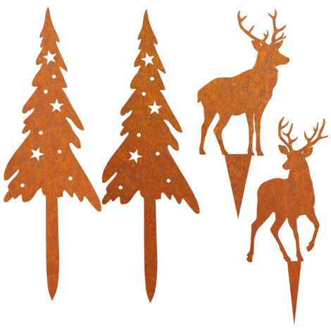 Craft de jardin, ManoMano, modèle Rusty Deer B, décor métal rustique fer forgé pour sol extérieur (1/2)