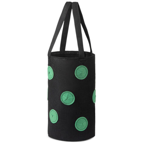 Porte-Ballon Suspendu pour Fraises en Textile Non-Tissé avec Isolation Thermique - Sac de Culture avec 13 Trou d'Aération pour Plantes, Fleurs et Tomates - 1 Pièce pour Balcon ou Jardin (1/5)