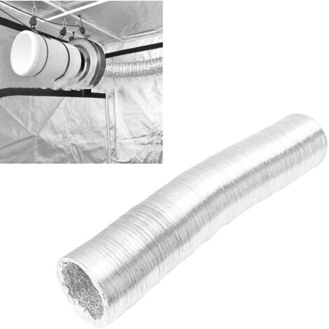 [Gaine de Ventilation] Gaine flexible aluminium 4" PVC 5m Gainage double 2 brides Sèche-linge HVAC protection 4 couches étanche (1/5)