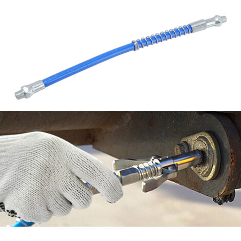 [Lubrifiant Grease Nozzle Coupler] Double Locking High Pressure Oil Nozzle Coupleur Lubrifiant avec Flexible 30.5cm Raccords G1/8 (1/5)