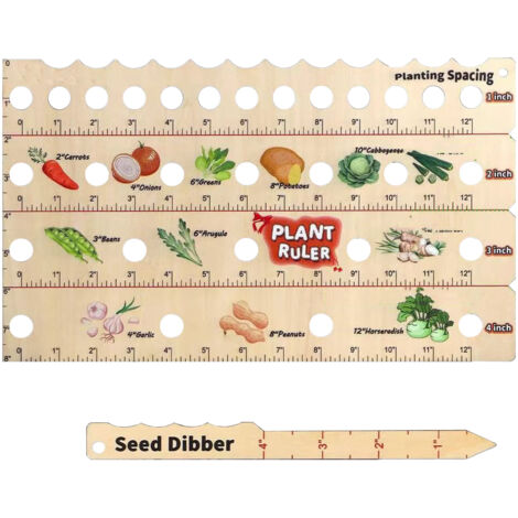 Plantation Gourde (35X20 Stick 20) 1pcs Règle de Plantation Multifonctionnelle en Bois pour Semis (1/5)