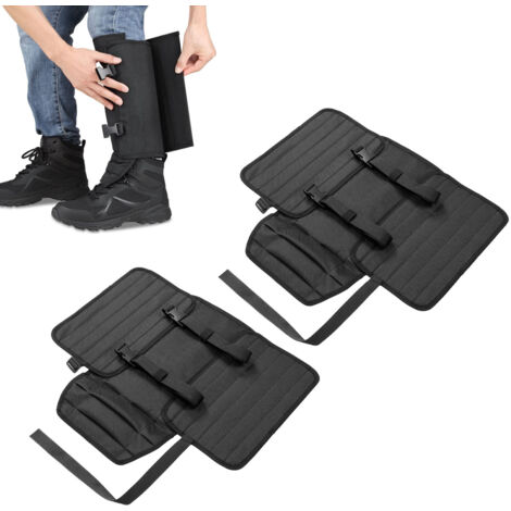 Guêtres Anti-Serpents Protection Professionnelle Oxford PP Résistant à l'eau Couleur Noir Taille 53x43cm Lot de 2 avec Sac de Rangement (1/5)