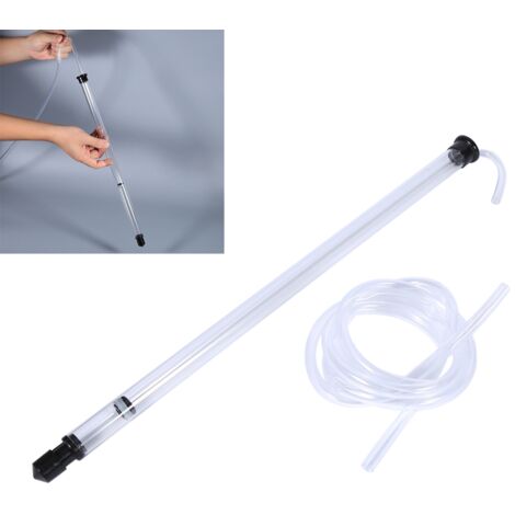 Auto-Siphon Racking Cane Transparent et Noir pour Vin Bière Carboy Seau avec Tubing Plastique (44cm, 1.3m) (1/5)